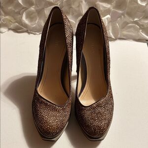Cole Haan Brown Textured Heels